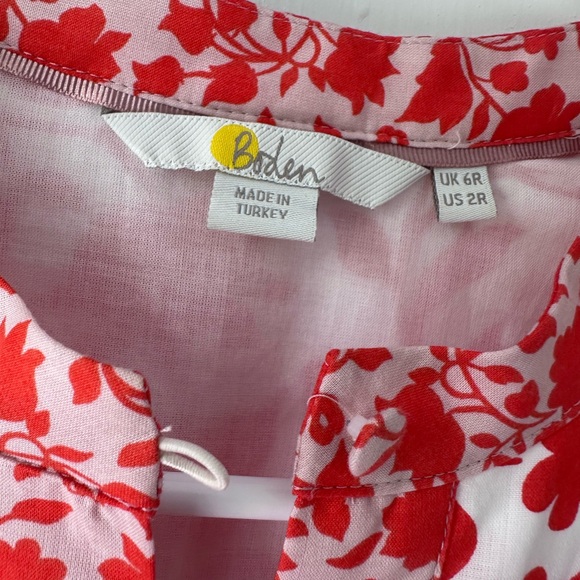 Boden Women’s Tiered Ruffle Maxi Dress Papaya, Botanic Silhouette size 2R - Picture 4 of 5